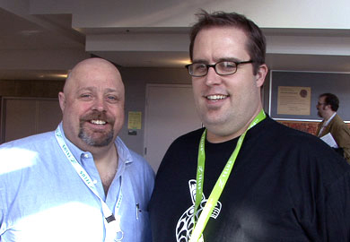 Presenter Al Davis from Telus and WordCamp Victoria 2012 organizer Paul Holmes - Victoria BC video production - Best Colo Video